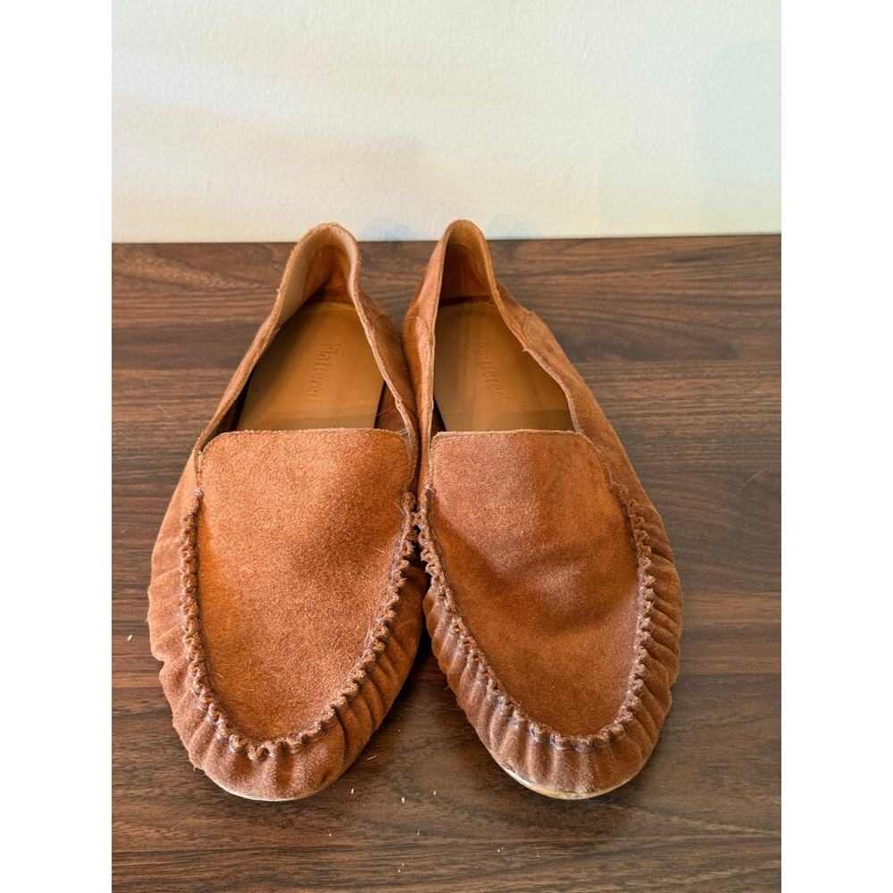 Flattered Bon Bon Loafer in Cognac Suede Crafted in Spain Sz 40 EUC - Picture 2 of 8